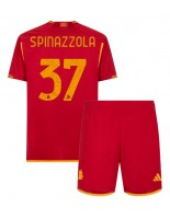 AS Roma Leonardo Spinazzola #37 Domácí dres pro děti 2023-24 Krátký Rukáv (+ trenýrky)